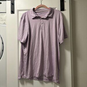 J Crew Performance Polo - Size XL - Purple & White Striped